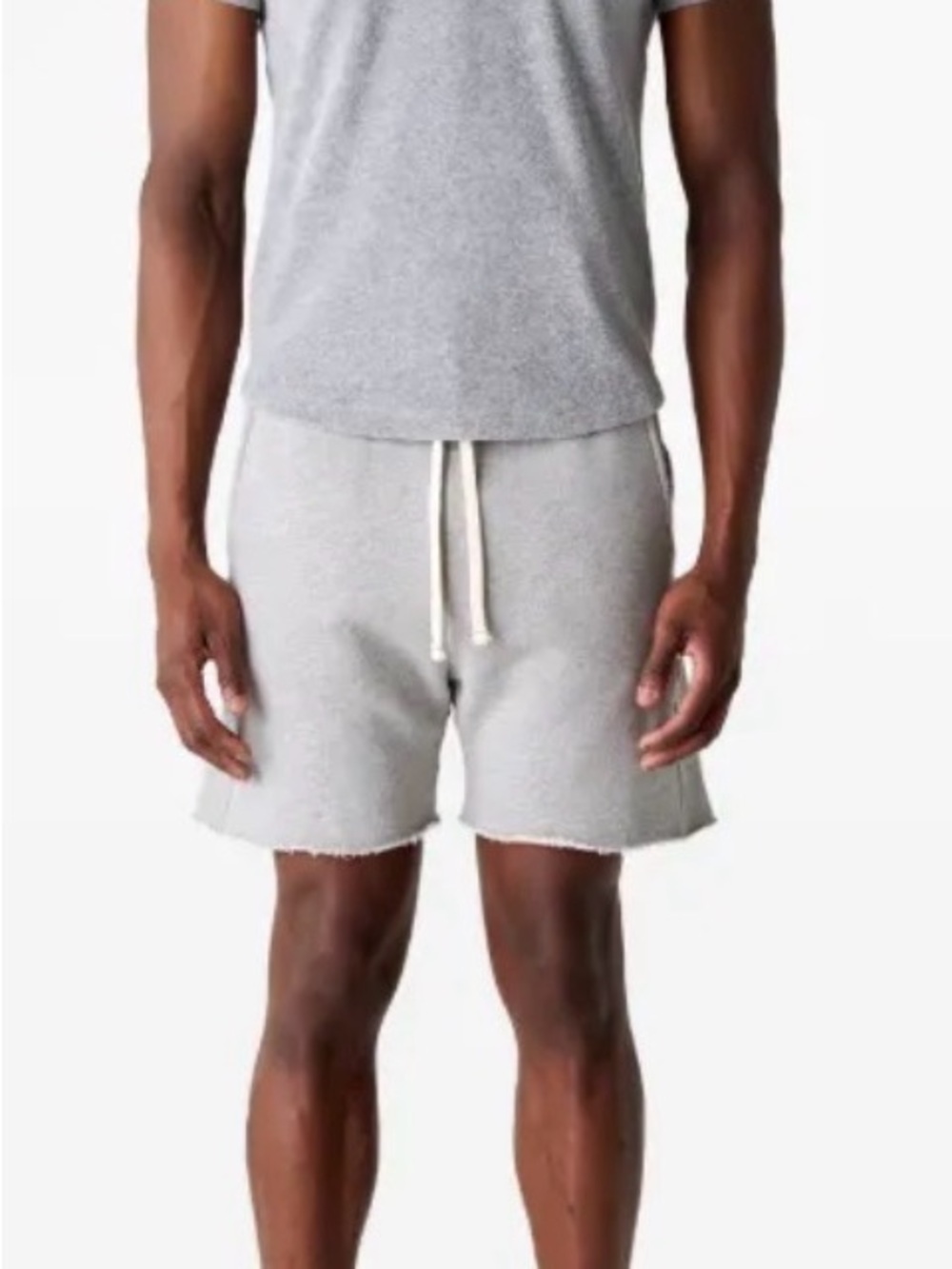 NEW Les Tien $165 Heather Gray Drawstring Shorts Size small unisex